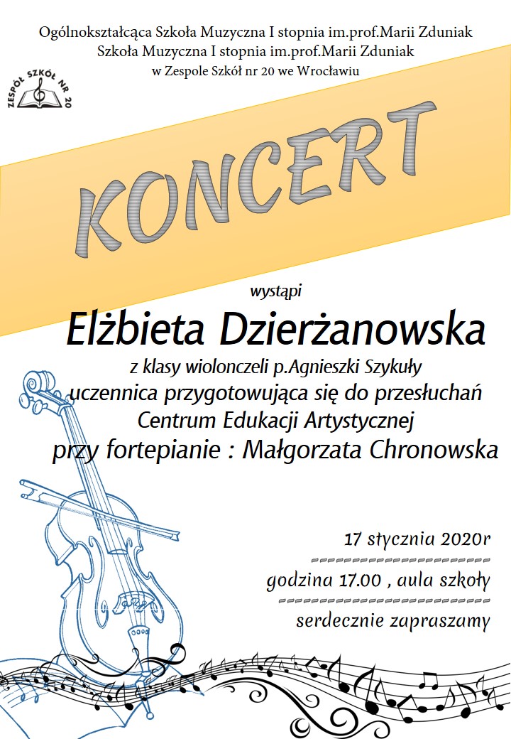 plakat szablon koncert E.DzierżanowskaCEA