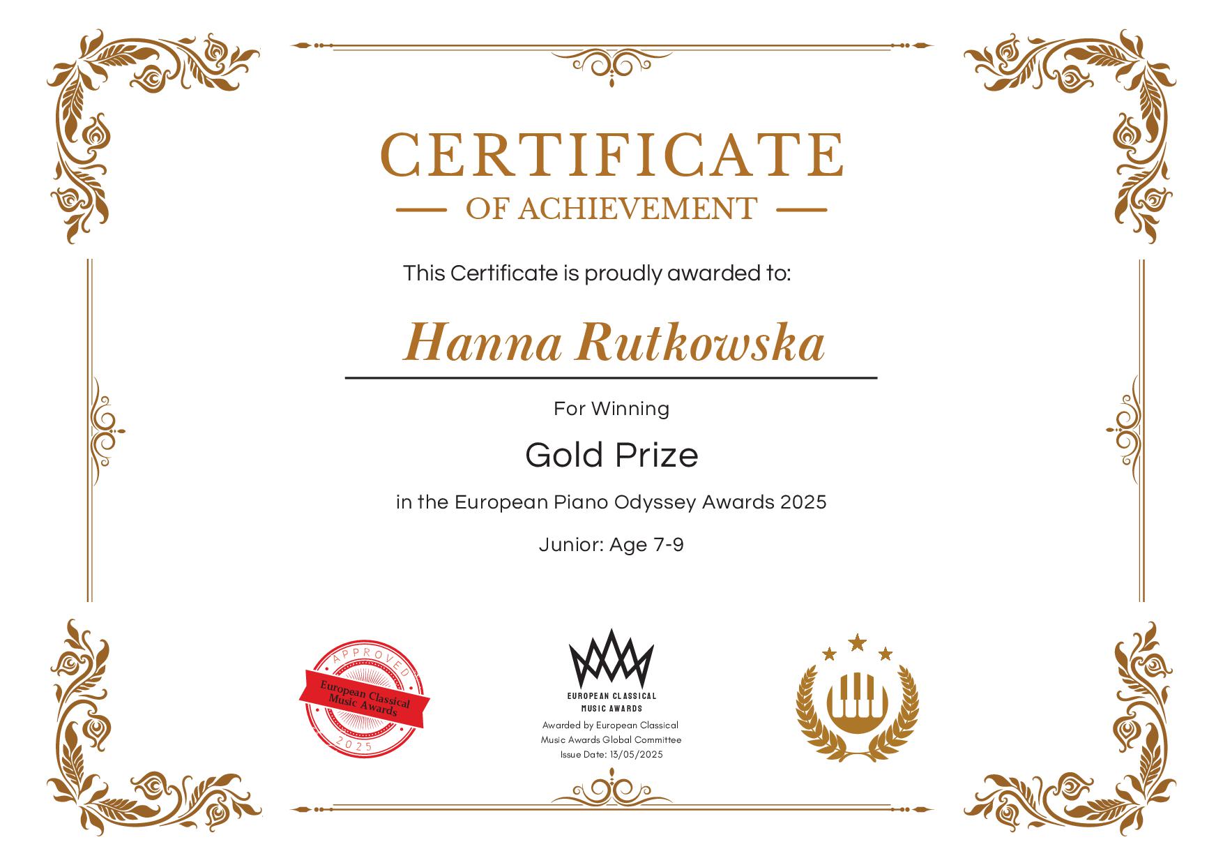 Hanna Rutkowska European Piano Odyssey25