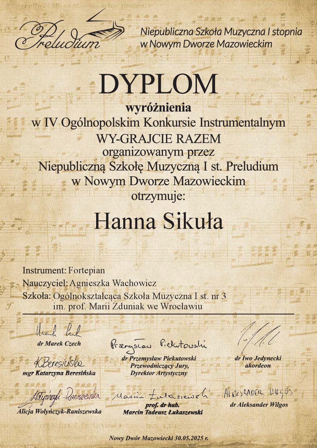 Hanna Sikula WGR