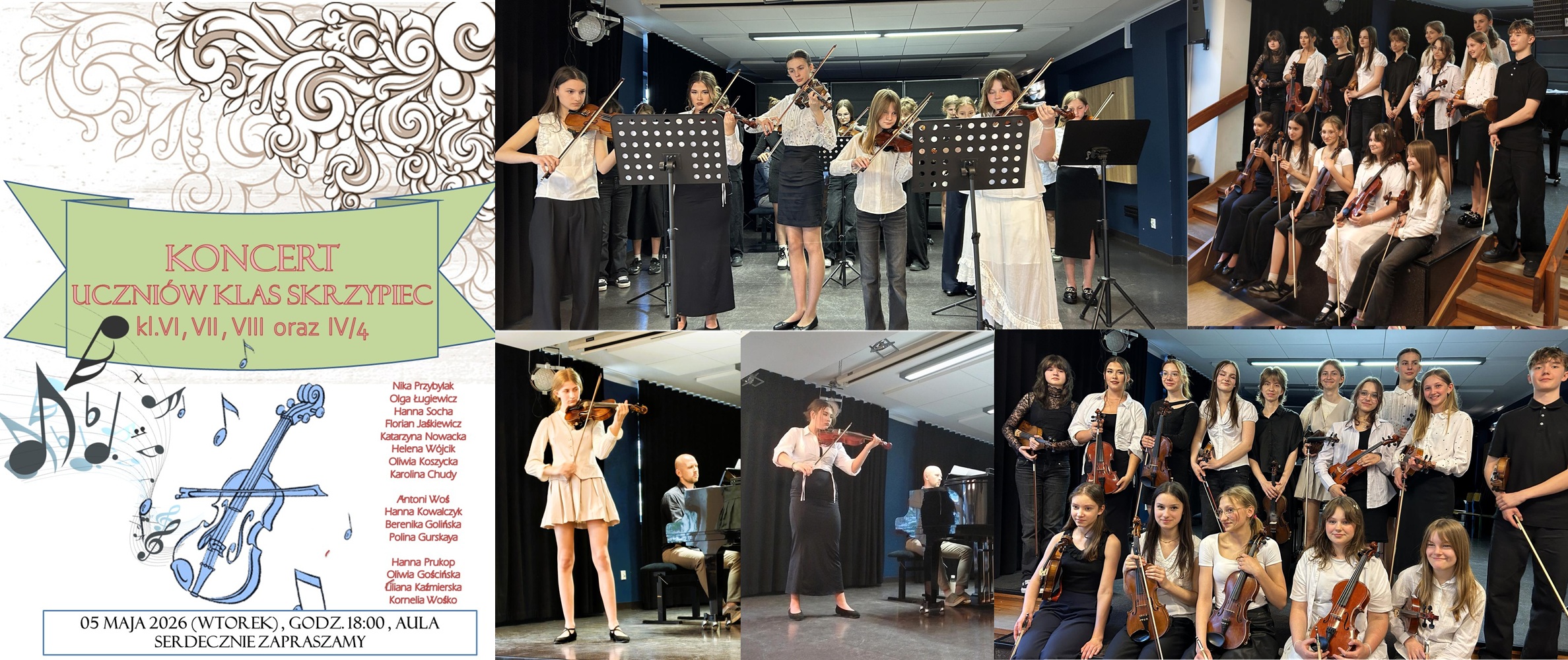 KONCERT UCZNIOW KLAS  6 , 7 i 8