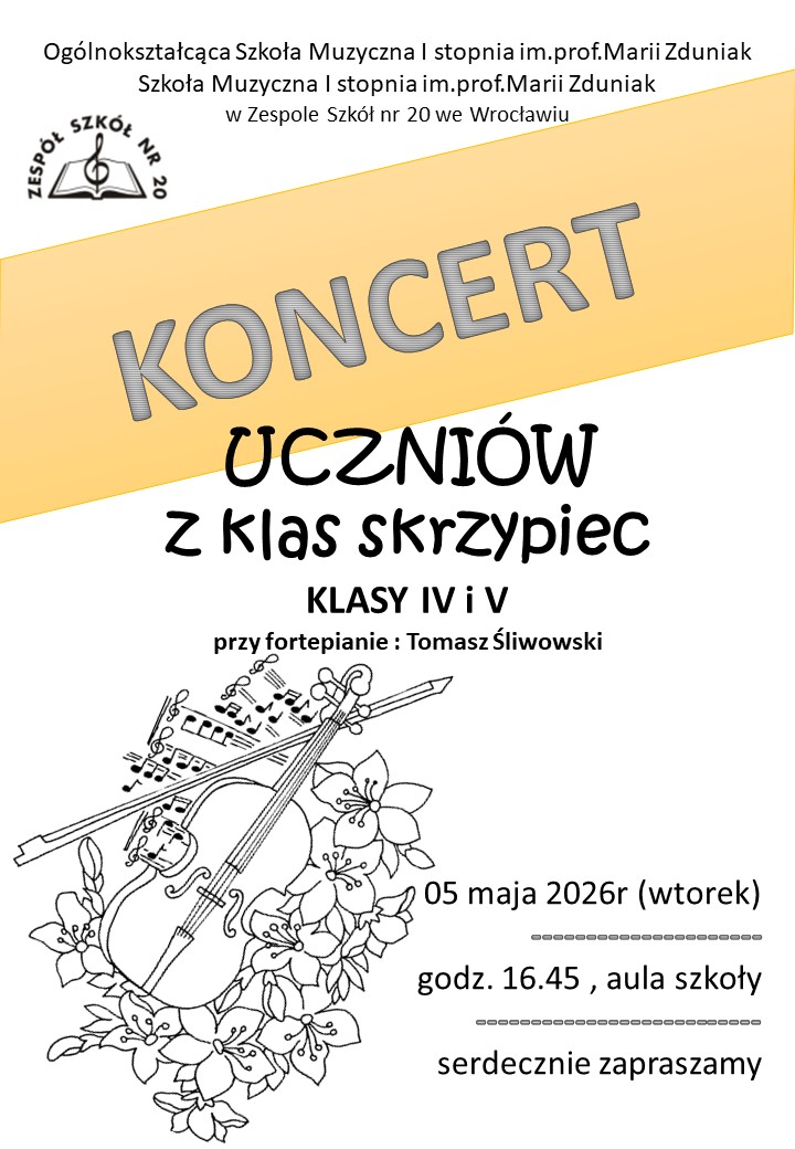 koncert uczniow kl4 5 05.2026