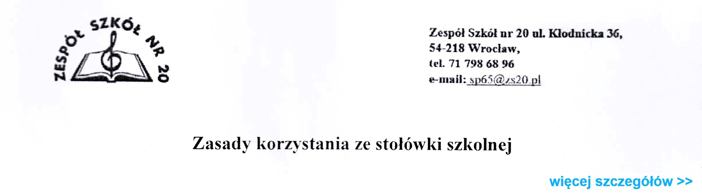 ZASADY KORZYSTANIA ZE STOLOWKI SZKOLNEJ 