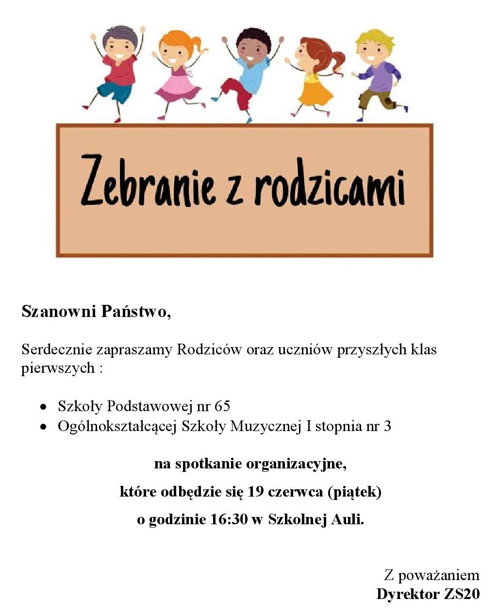 zebranie z rodizcami kl. 1